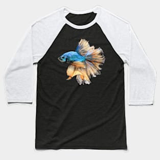 Blue yellow halfmoon bettafish Baseball T-Shirt